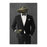 Alligator Drinking White Wine Wall Art - Black Suit