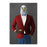 Eagle Drinking White Wine Wall Art - Red and Blue Suit