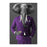 Elephant Drinking White Wine Wall Art - Purple Suit