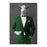 Goat Drinking White Wine Wall Art - Green Suit