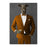 Greyhound Drinking White Wine Wall Art - Orange Suit