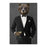 Grizzly Bear Drinking White Wine Wall Art - Black Suit