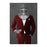 Knight Drinking White Wine Wall Art - Red Suit