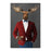 Moose Drinking White Wine Wall Art - Red and Blue Suit