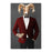 Ram Drinking White Wine Wall Art - Red and Black Suit