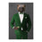 Wolverine Drinking White Wine Wall Art - Green Suit