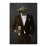 Alligator Drinking Beer Wall Art - Brown Suit