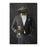 Alligator Drinking Beer Wall Art - Gray Suit