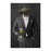Alligator Drinking Beer Wall Art - Gray Suit