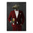 Alligator Drinking Beer Wall Art - Red Suit