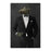Alligator Drinking Martini Wall Art - Black Suit