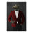 Alligator Drinking Martini Wall Art - Red and Black Suit