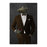 Alligator Drinking Red Wine Wall Art - Brown Suit