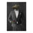Alligator Drinking Red Wine Wall Art - Gray Suit