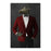 Alligator Drinking Red Wine Wall Art - Red and Black Suit