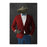 Alligator Drinking Red Wine Wall Art - Red and Blue Suit