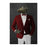 Alligator Drinking Red Wine Wall Art - Red and White Suit