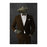 Alligator Smoking Cigar Wall Art - Brown Suit