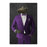 Alligator Smoking Cigar Wall Art - Purple Suit