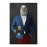 Bald eagle drinking beer wearing blue and red suit canvas wall art