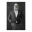 Bald eagle drinking martini wearing gray suit large wall art print