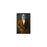 Bald eagle drinking martini wearing orange suit small wall art print
