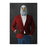 Bald eagle drinking martini wearing red and blue suit large wall art print