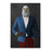 Bald eagle drinking red wine wearing blue and red suit canvas wall art