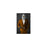 Bald eagle drinking whiskey wearing orange suit small wall art print