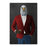 Bald eagle drinking whiskey wearing red and blue suit canvas wall art