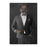 Cougar Smoking Cigar Wall Art - Gray Suit