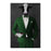 Cow Drinking Red Wine Wall Art - Green Suit