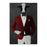 Cow Drinking Red Wine Wall Art - Red and White Suit