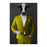 Cow Smoking Cigar Wall Art - Yellow Suit