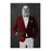 Bald eagle drinking martini wearing red and white suit canvas wall art