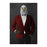 Bald eagle smoking cigar wearing red and black suit large wall art print