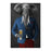 Elephant drinking beer wearing blue and red suit large wall art print