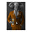 Elephant drinking beer wearing orange suit large wall art print