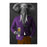 Elephant drinking beer wearing purple and orange suit canvas wall art
