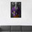 Elephant drinking beer wearing purple and orange suit wall art in man cave
