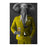 Elephant drinking beer wearing yellow suit large wall art print