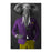 Elephant drinking martini wearing purple and yellow suit canvas wall art