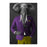Elephant drinking martini wearing purple and yellow suit canvas wall art