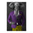 Elephant drinking martini wearing purple and yellow suit large wall art print