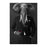 Elephant drinking red wine wearing black suit large wall art print