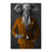 Elephant drinking whiskey wearing orange suit canvas wall art