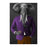Elephant drinking whiskey wearing purple and orange suit large wall art print