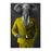 Elephant drinking whiskey wearing yellow suit large wall art print