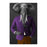 Elephant smoking cigar wearing purple and orange suit canvas wall art