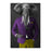 Elephant smoking cigar wearing purple and yellow suit canvas wall art